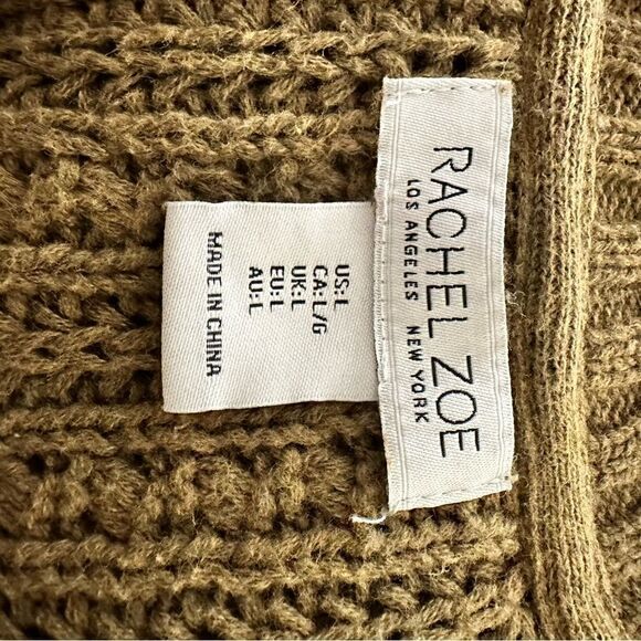 Rachel Zoe Olive Green Sweater Vest Size L - Picture 9 of 9